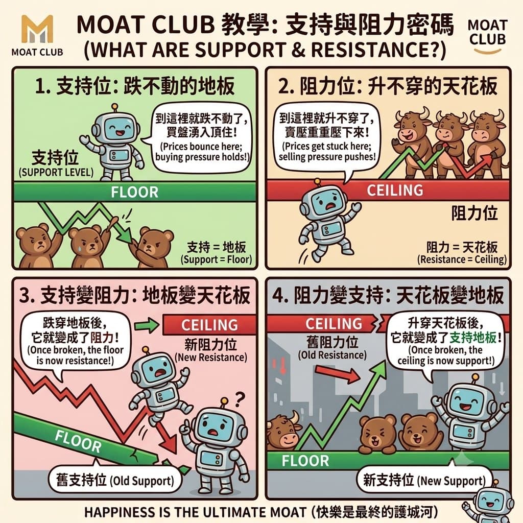 支持與阻力密碼