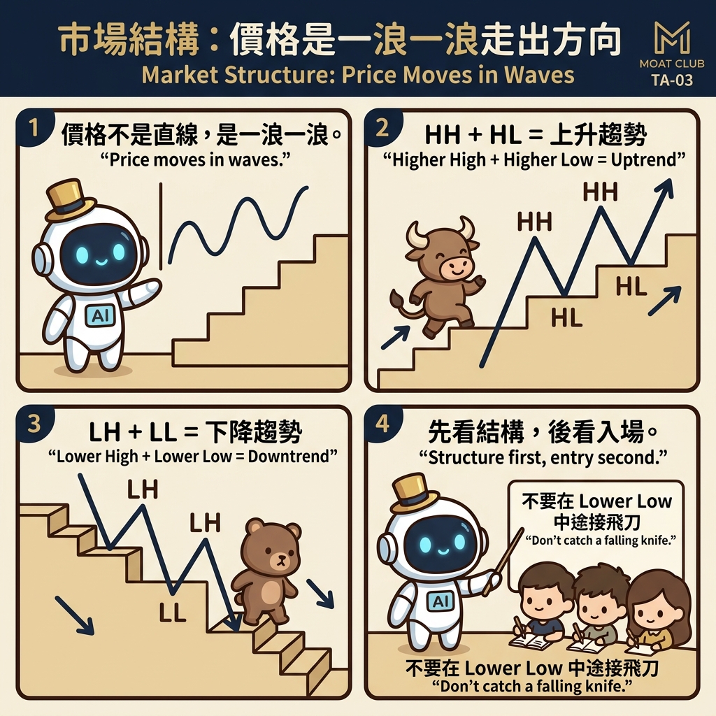 市場結構：價格是一浪一浪走出方向